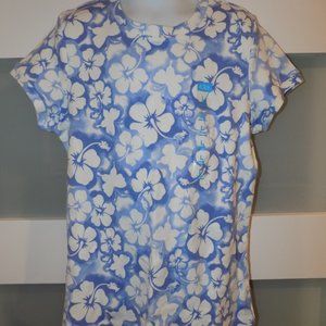 The Children's Place Purple Flower Print SS Shirt Size 10/12 Girl's NEW